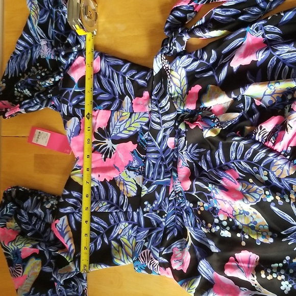 Lilly Pulitzer Lila Dress Long Sleeve Dress in Onyx Earned Stripes - Picture 11 of 15